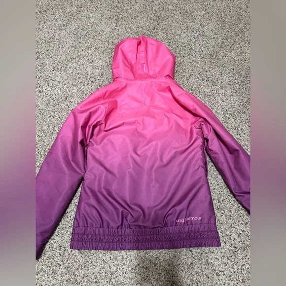 Under Armour Pink to Plum Ombre Hooded ski coat - Picture 2 of 6